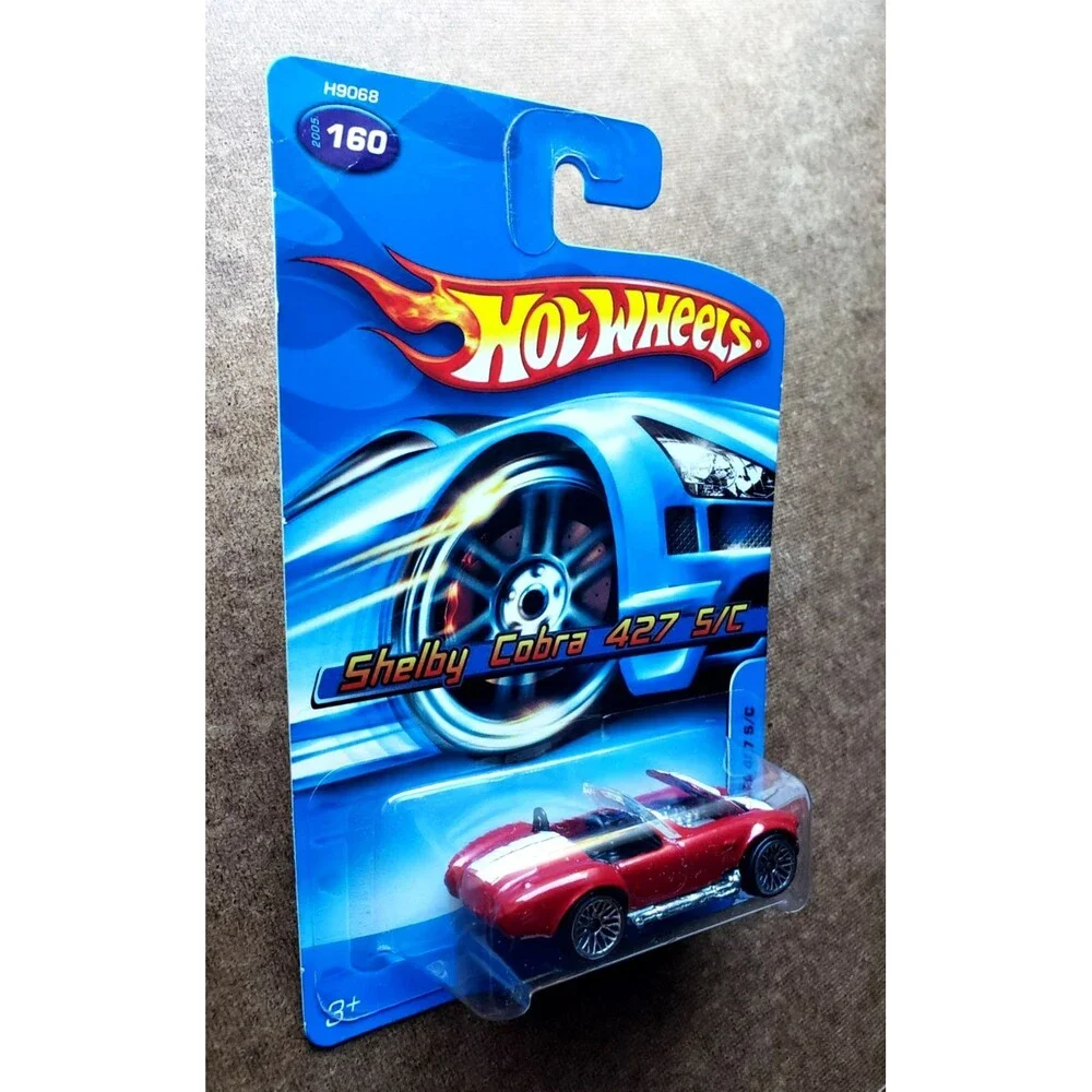 2005 Hot Wheels SHELBY COBRA 427 S/C RED MAINLINE #160 ZAMAC BASE H9068 1:64 WSP